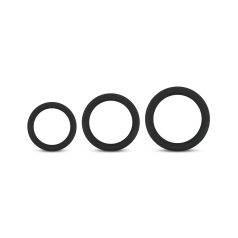   Easytoys Explore Ring - set prstenova za penis - 3 dela (crna)