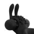 Easytoys Share Ring - vibrirajući prsten za penis i testise (crni)