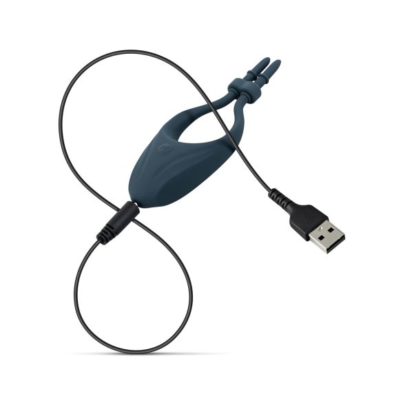 Boners - podesivi vibracijski prsten za penis (plava)