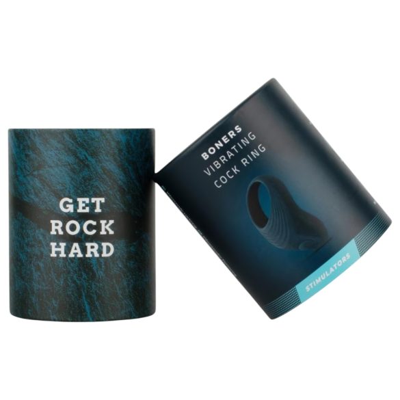 Boners - punjivi vibrirajući prsten za penis (siva)