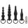 Easytoys - Set analnih vibratora na baterije - 4 dela (crna)