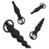 Easytoys - Set analnih vibratora na baterije - 4 dela (crna)