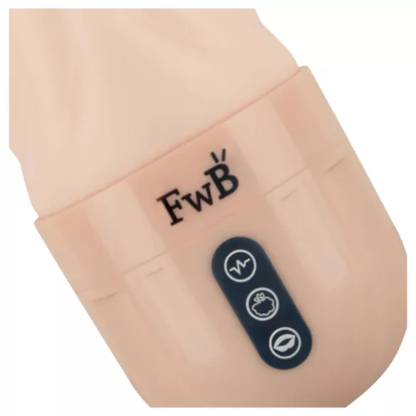 FWB - Realistična vibrirajuća i sisajuća veštačka vagina (natur)