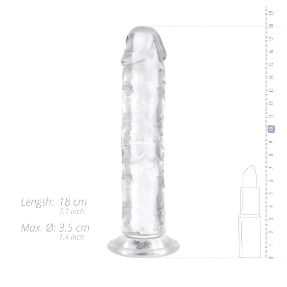 EasyToys - želatinasti dildo - 16cm (prozirni)