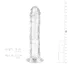 EasyToys - želatinasti dildo - 16cm (prozirni)