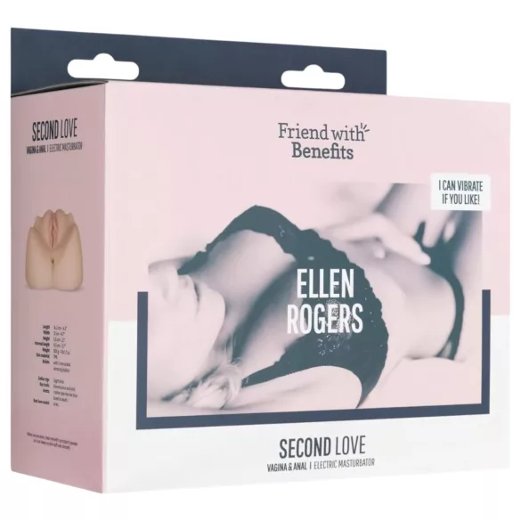 FWB - Ellen Rogers veštačka vagina i zadnjica sa vibratorom (prirodna boja)