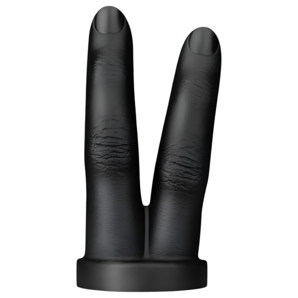 BUTTR Victory - dvostruki prstni analni dildo (crni)