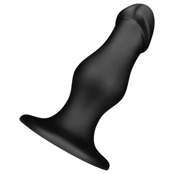 BUTTR FIM-92 - crni analni dildo sa vakuumskim postoljem