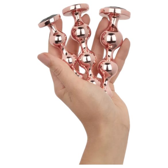 Rosy Gold - anal set dildoa (ružičasto zlato)