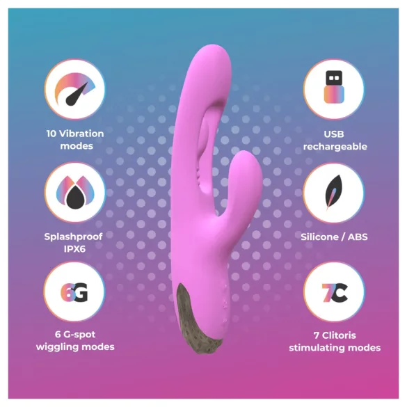Good Vibes Only - vibrator za klitoris sa pokretnim prstom (ljubičasti)
