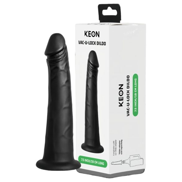 Kiiroo realistični vakuumski dildo - 19cm (crni)