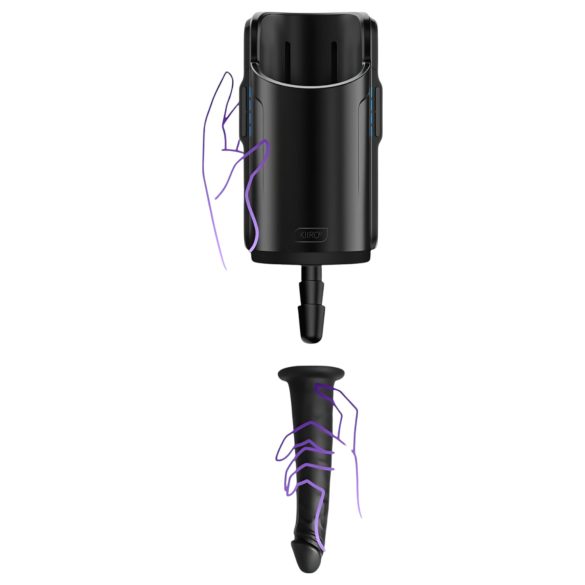 Kiiroo realistični vakuumski dildo - 19cm (crni)