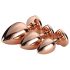 Sjajna ljubav - analni plug set srca - rosegold (3 dela)