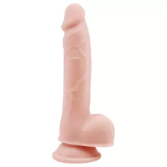   Mr. Dixx 7.6 - dilda sa vakuumskim postoljem i testisima - prirodna boja (19,5cm)