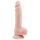 Mr. Dixx 7.6 - dilda sa vakuumskim postoljem i testisima - prirodna boja (19,5cm)