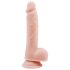 Mr. Dixx 7.6 - dilda sa vakuumskim postoljem i testisima - prirodna boja (19,5cm)