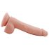 Mr. Dixx 7.6 - dilda sa vakuumskim postoljem i testisima - prirodna boja (19,5cm)