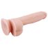 Mr. Dixx 7.6 - dilda sa vakuumskim postoljem i testisima - prirodna boja (19,5cm)