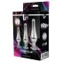 Gleaming Love - set analnih pljugova - srebrni (3 dela)