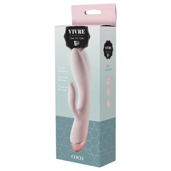 Vivre Coco - bežični vibrator sa dodatkom za klitoris (pink)