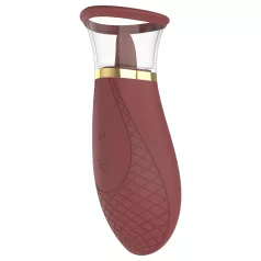 Dreamtoys Roxy - usisni-lizni vibrator (bordo)