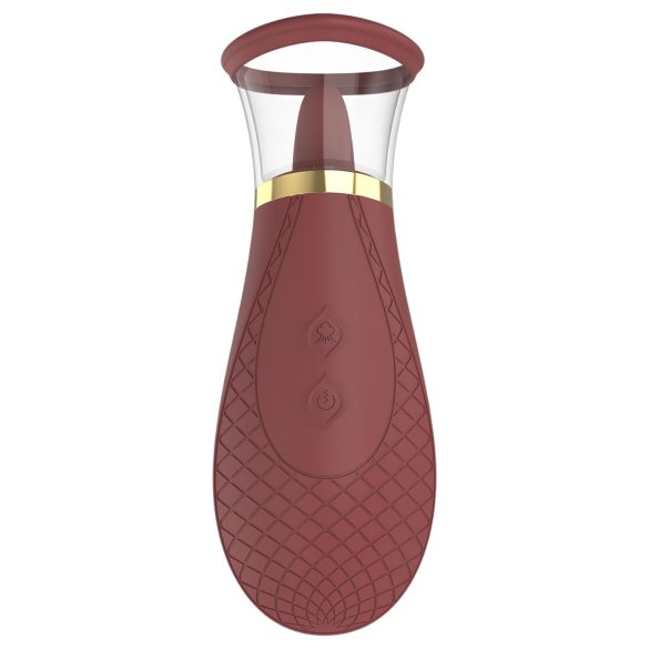 Dreamtoys Roxy - usisni-lizni vibrator (bordo)