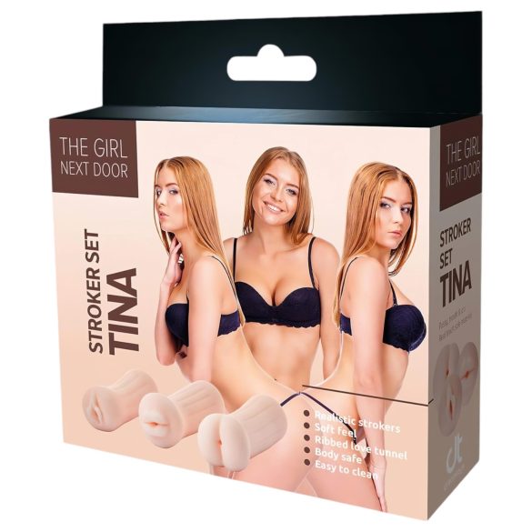 Devojka Iz Komšiluka Tina - realistični masturbator set (prirodna boja)