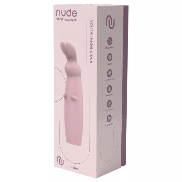 Nude Hazel - akumulatorski zec vibrator za klitoris (ljubičasti)