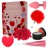 Dreamtoys Amour - set sa vibratorom u obliku srca (crveni)