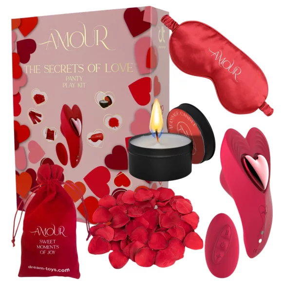 Dreamtoys Amour - set vibratora za nosive gaćice (crvene)