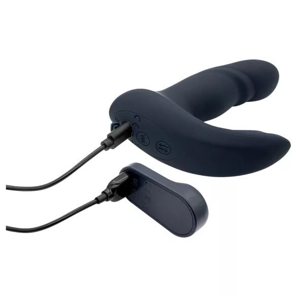 Dreamtoys Pulz - potiskivački analni vibrator sa daljinskim upravljačem (plavi)