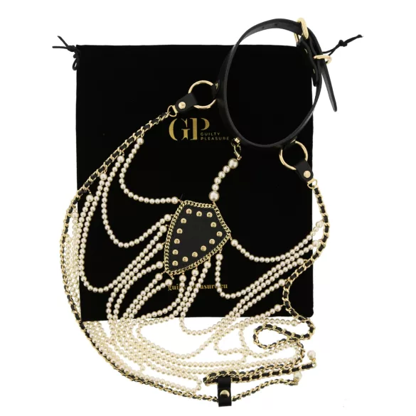 Guilty Pleasure Allure - set ogrlice i lanaca za telo (crni)