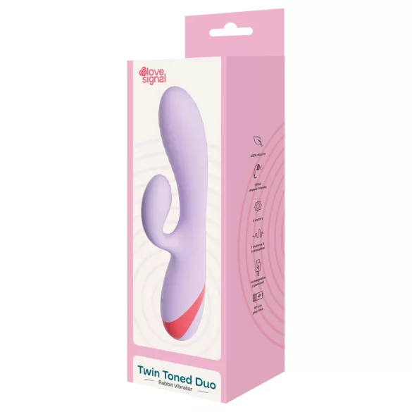 Dreamtoys Love Signal - vibrator sa dodatnim stimulatorom klitorisa (ljubičasti)