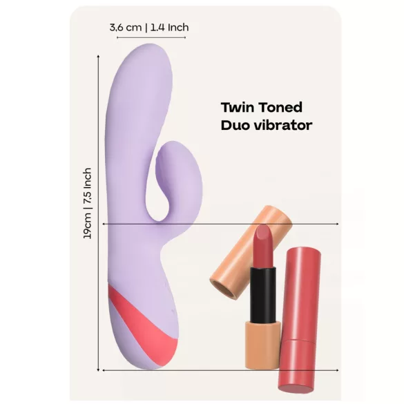 Dreamtoys Love Signal - vibrator sa dodatnim stimulatorom klitorisa (ljubičasti)