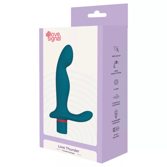 Dreamtoys Love Signal - vibrator za masažu prostate (tirkizna)
