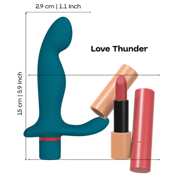 Dreamtoys Love Signal - vibrator za masažu prostate (tirkizna)