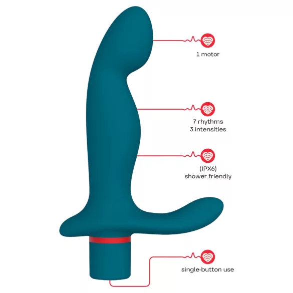 Dreamtoys Love Signal - vibrator za masažu prostate (tirkizna)