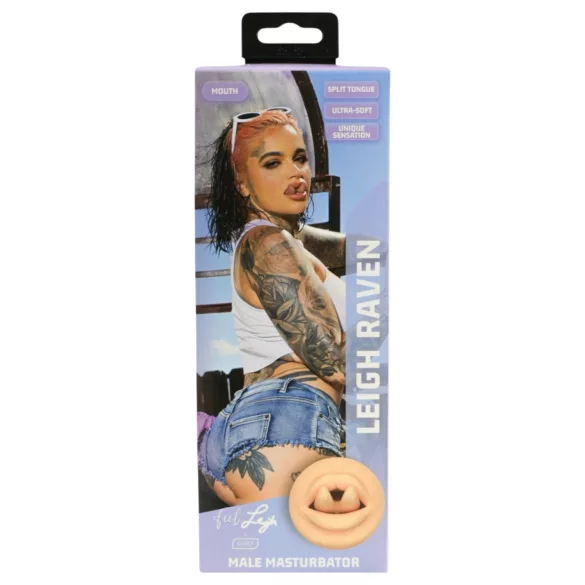 Kiiroo Feel Leigh Raven - veštačka usta sa zasečenim jezikom (prirodna boja)