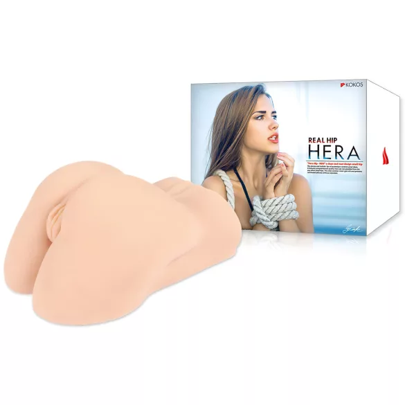 Kokos Hera - realističan torzo sa vaginom i anusom (prirodna boja)