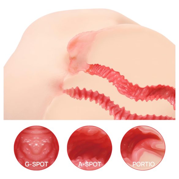 Kokos Vanila 004 - realistični torzo masturbator (prirodan)