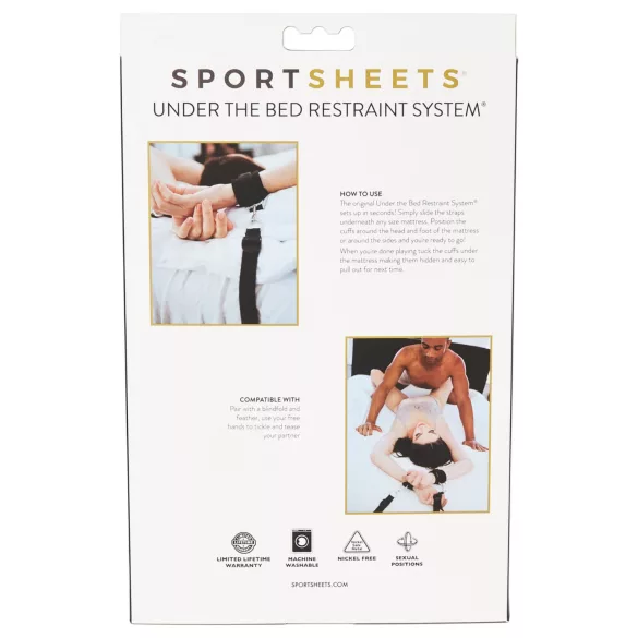 Sportsheets - Set za vezivanje za krevet (crni)