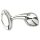Njoy M - srednji metalni analni plug (srebro)