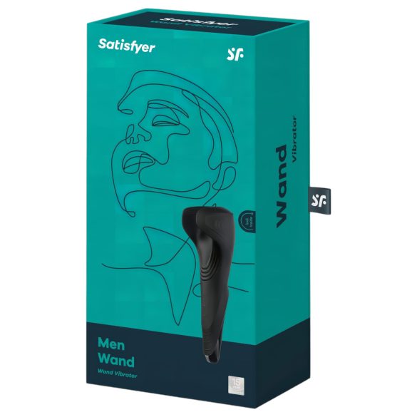 Satisfyer Men Wand - akumulatorski, vodootporni vibrator za muškarce (crni)