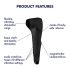 Satisfyer Men Wand - akumulatorski, vodootporni vibrator za muškarce (crni)