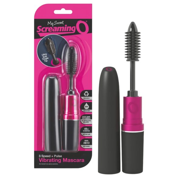Vrišteća maskara - crno-roze vibrirajući spiralni vibrator