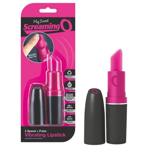 Vrišteći Karmin - vibrator za usne (crno-ružičasti)