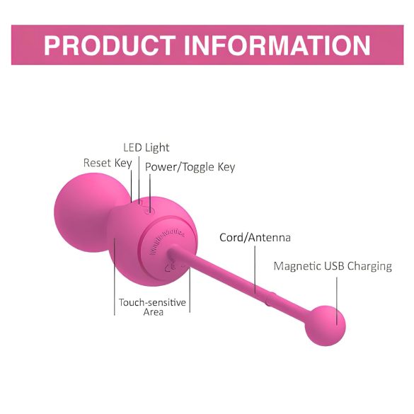 Magic Motion Kegel Master - pametne Kegel kuglice duo (roze)