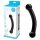 GLAS - dupli dildo od stakla (crni)