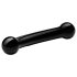 GLAS - dupli dildo od stakla (crni)