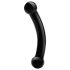 GLAS - dupli dildo od stakla (crni)